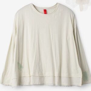 Ewa I Walla Lydia Tee Shirt NWT Soft Mint L/S Soft Wispy Cotton Embellished L